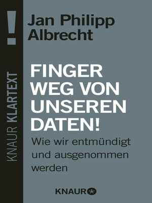 cover image of Finger weg von unseren Daten!